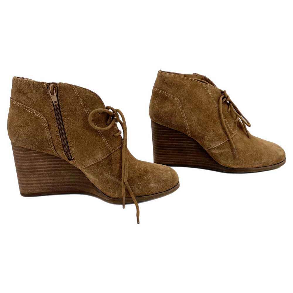 Lucky Brand Brown Ankle Boots Pointed Toe Wedge | Womens 7.5